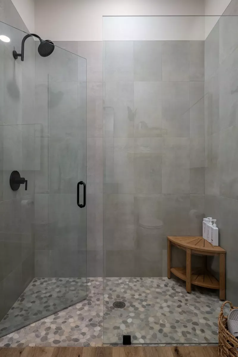 The-Floret-cottage-for-rent-in-Tyler-includes-a-gorgeous-walk-in-shower